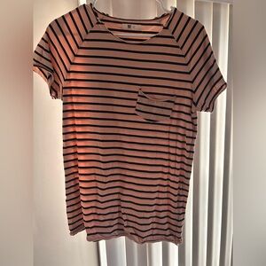Striped Pink and Black T-Shirt